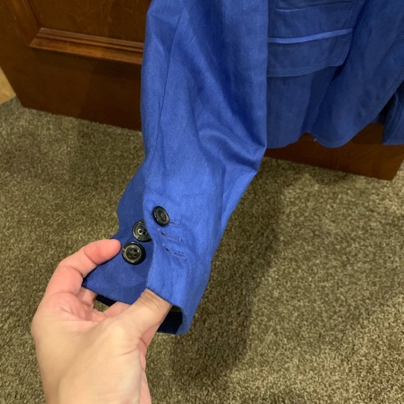 J Crew Blue linen jacket - Picture 4 of 6